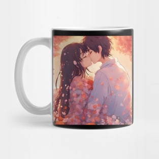 Anime couple sharing an intimate moment Mug